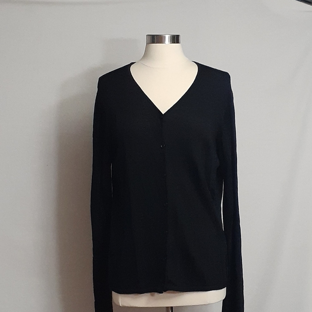 Prophecy by Sag Harbor Black Long Sleeve Cardigan - Picture 4 of 9